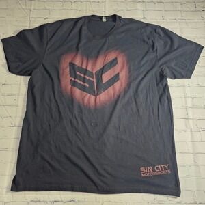 Sin City Motorsports XL SC Heart Logo T Shirt Black Next Level Apparel Mens